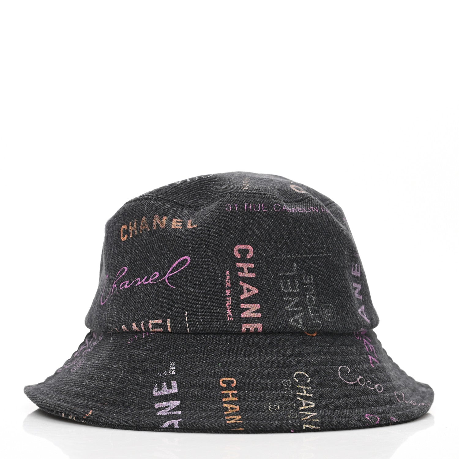 Chanel Denim Mood Cloche Bucket Hat S Black 2 of 7