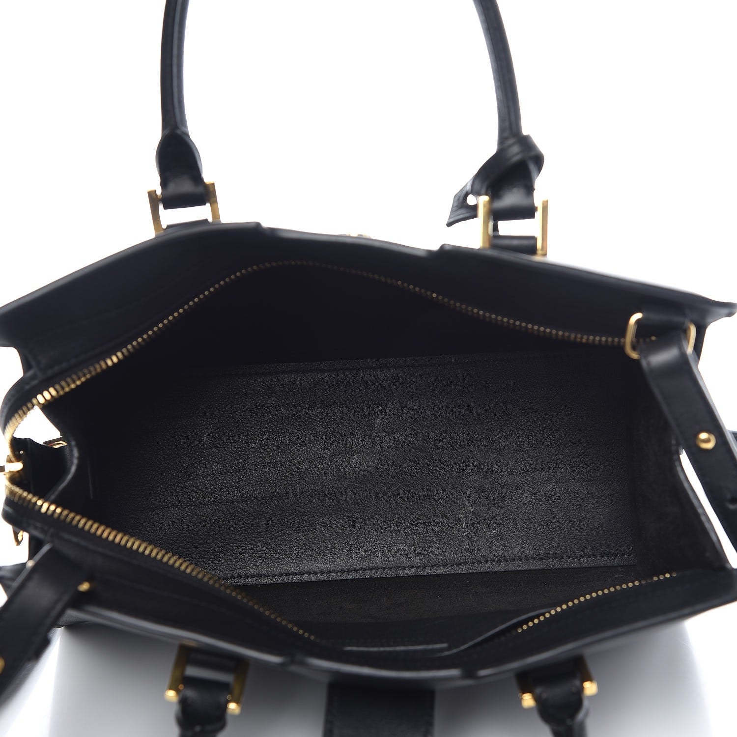 Saint Laurent Calfskin Monogram Baby Downtown Cabas Black 6 of 11