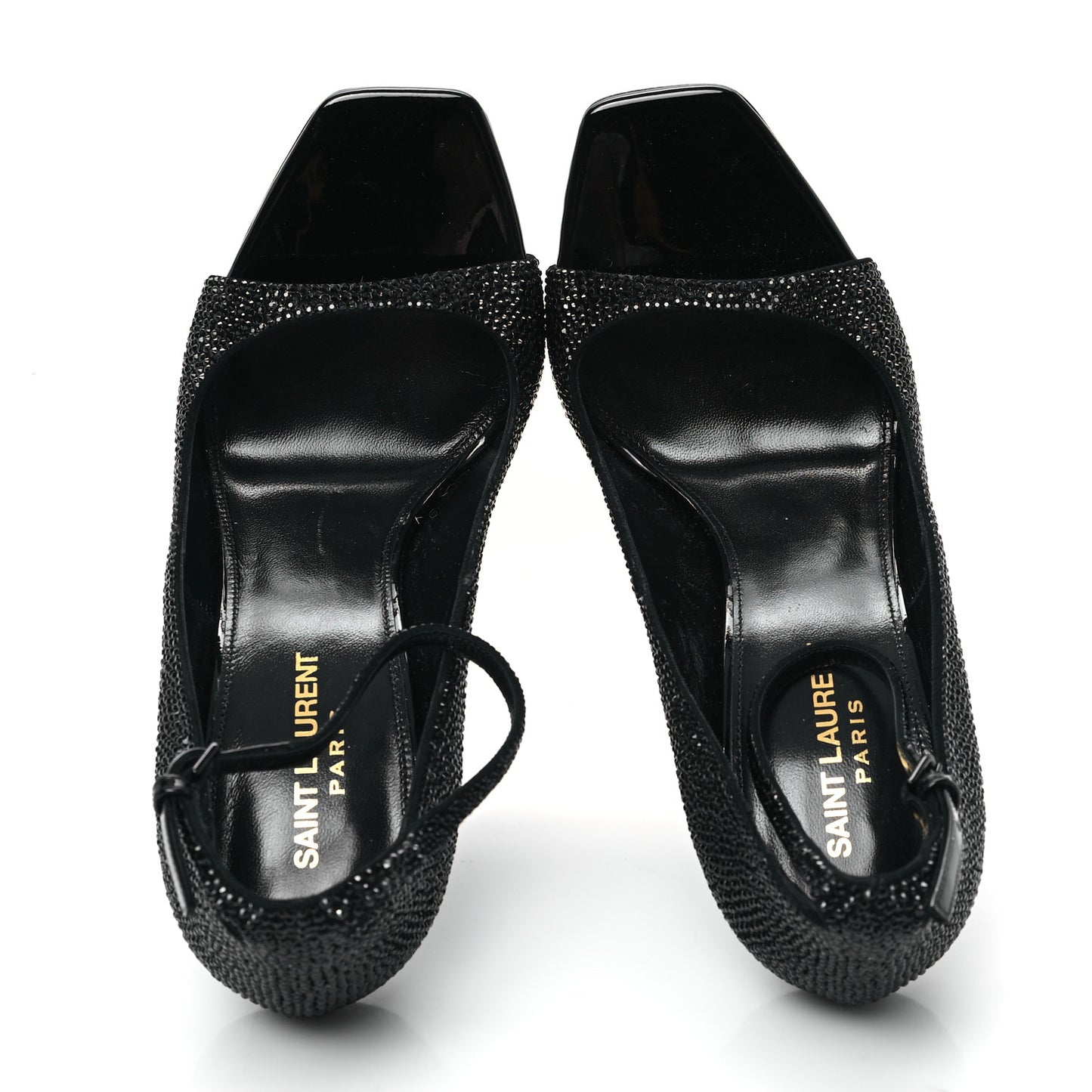 Kid Suede Crystal Embellished Opyum 110 Ankle Strap Sandals 39 Black