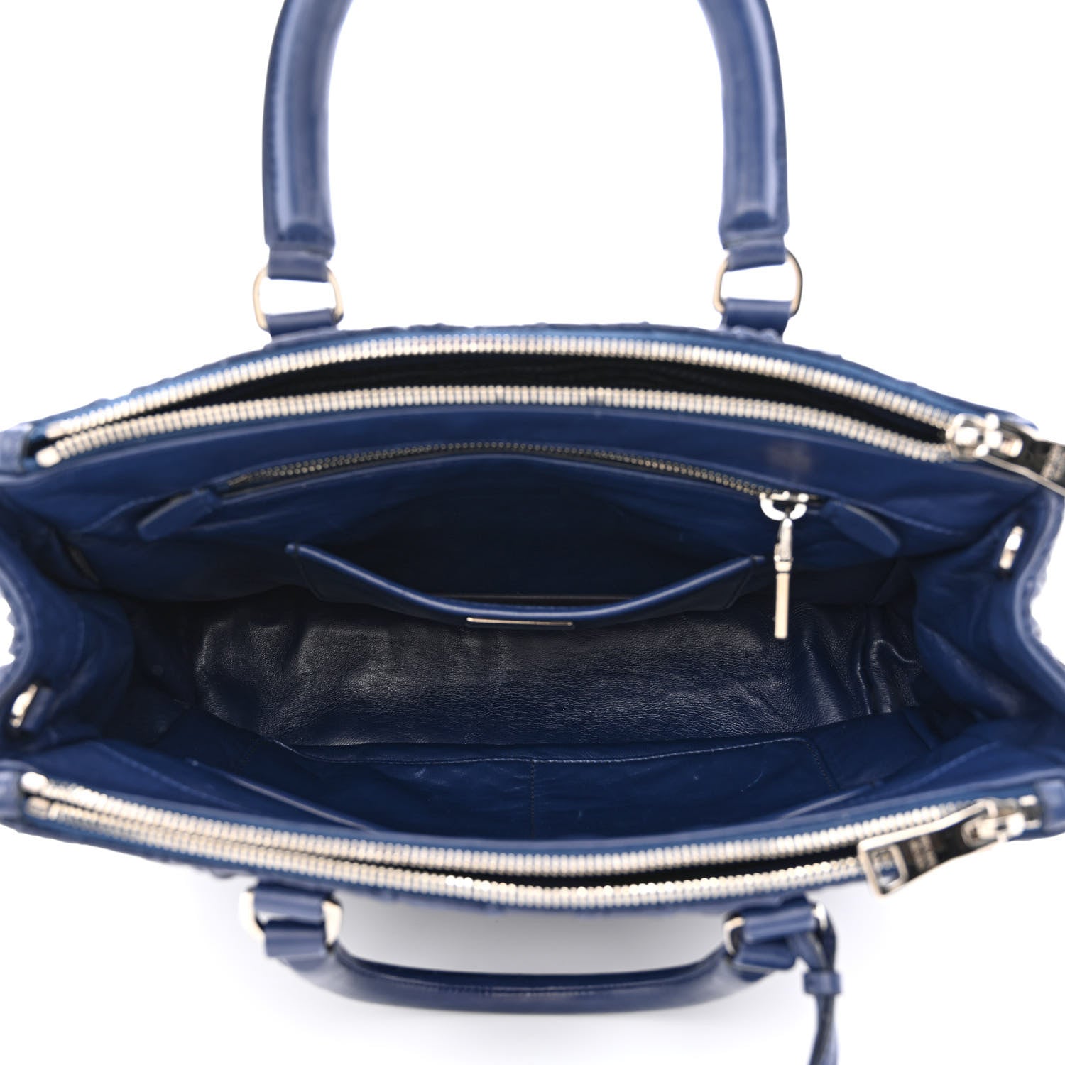 Prada Nappa Gaufre Double Zip Tote Bluette 5 of 12