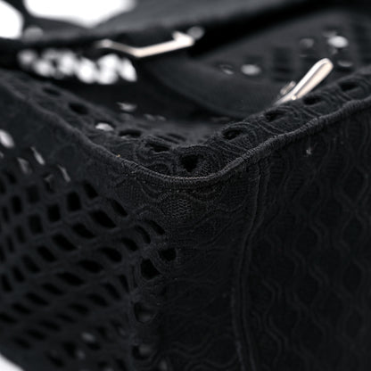 Christian Dior Canvas Embroidered Mesh Diorcamp Messenger Black 8 of 14