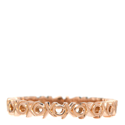 Tiffany 18K Rose Gold Diamond Paloma Picasso Graffiti Narrow Love and Kisses Ring 55 7.25 3 of 4