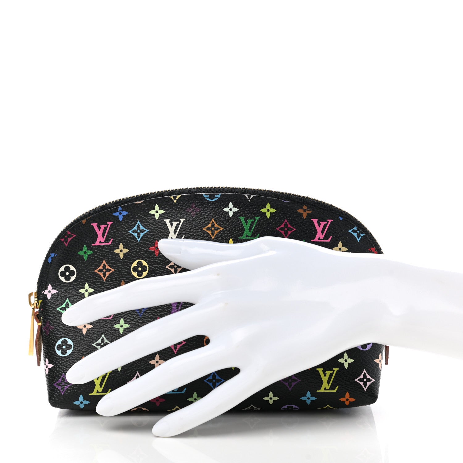 Louis Vuitton Monogram Multicolor Cosmetic Pouch Black Grenade 2 of 7