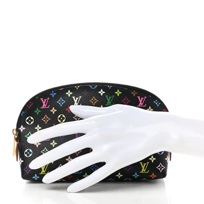 Louis Vuitton Monogram Multicolor Cosmetic Pouch Black Grenade 2 of 7