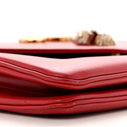 Gucci Vitello Palmellato Lux Crystal Medium Rajah Shoulder Bag Hibiscus Red Multicolor 9 of 14