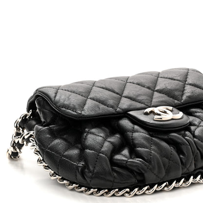 Chanel Washed Lambskin Quilted Mini Chain Around Messenger Black 9 of 13