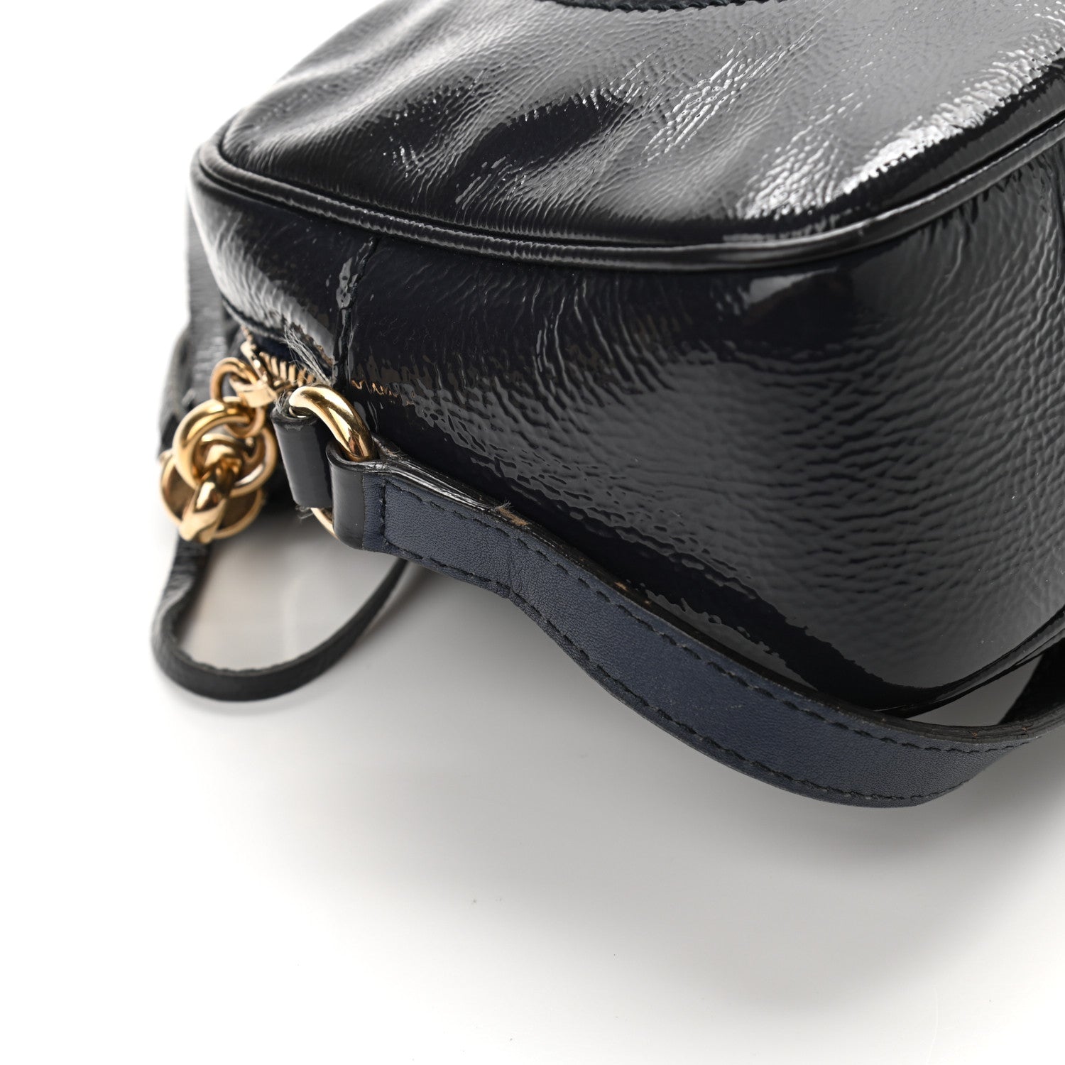 Gucci Vernice Naplack Small Soho Disco Bag Uniform Blue 13 of 15