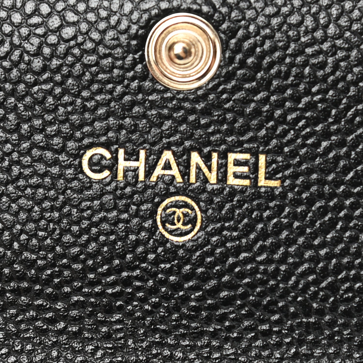 Chanel Caviar Quilted Chain CC Flap Card Holder Black 6 of 9