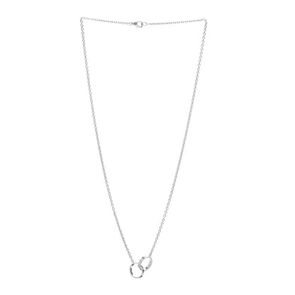 Cartier 18K White Gold Interlocking LOVE Necklace 3 of 4