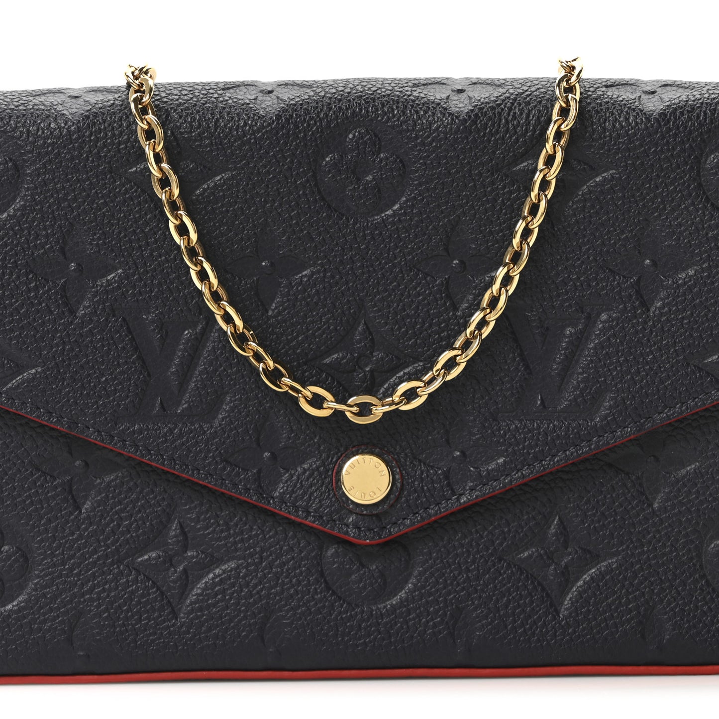 Empreinte Pochette Felicie Chain Wallet Marine Rouge
