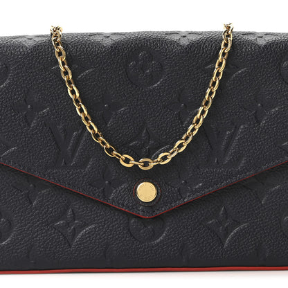 Louis Vuitton Empreinte Pochette Felicie Chain Wallet Marine Rouge 9 of 12