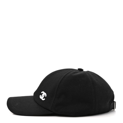 Chanel Cotton CC Cap Hat Black White 6 of 8