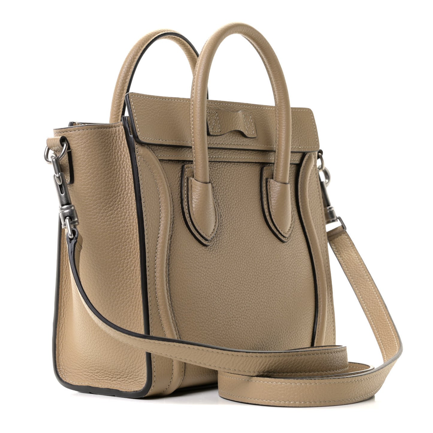 Drummed Calfskin Nano Luggage Dune