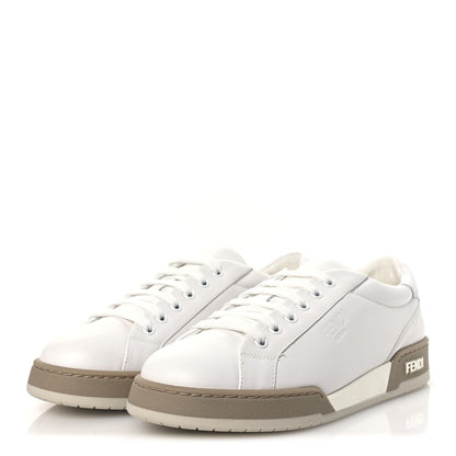 Fendi Calfskin Mens Fendi Match Low Top Sneakers 7 White Beige 4 of 10