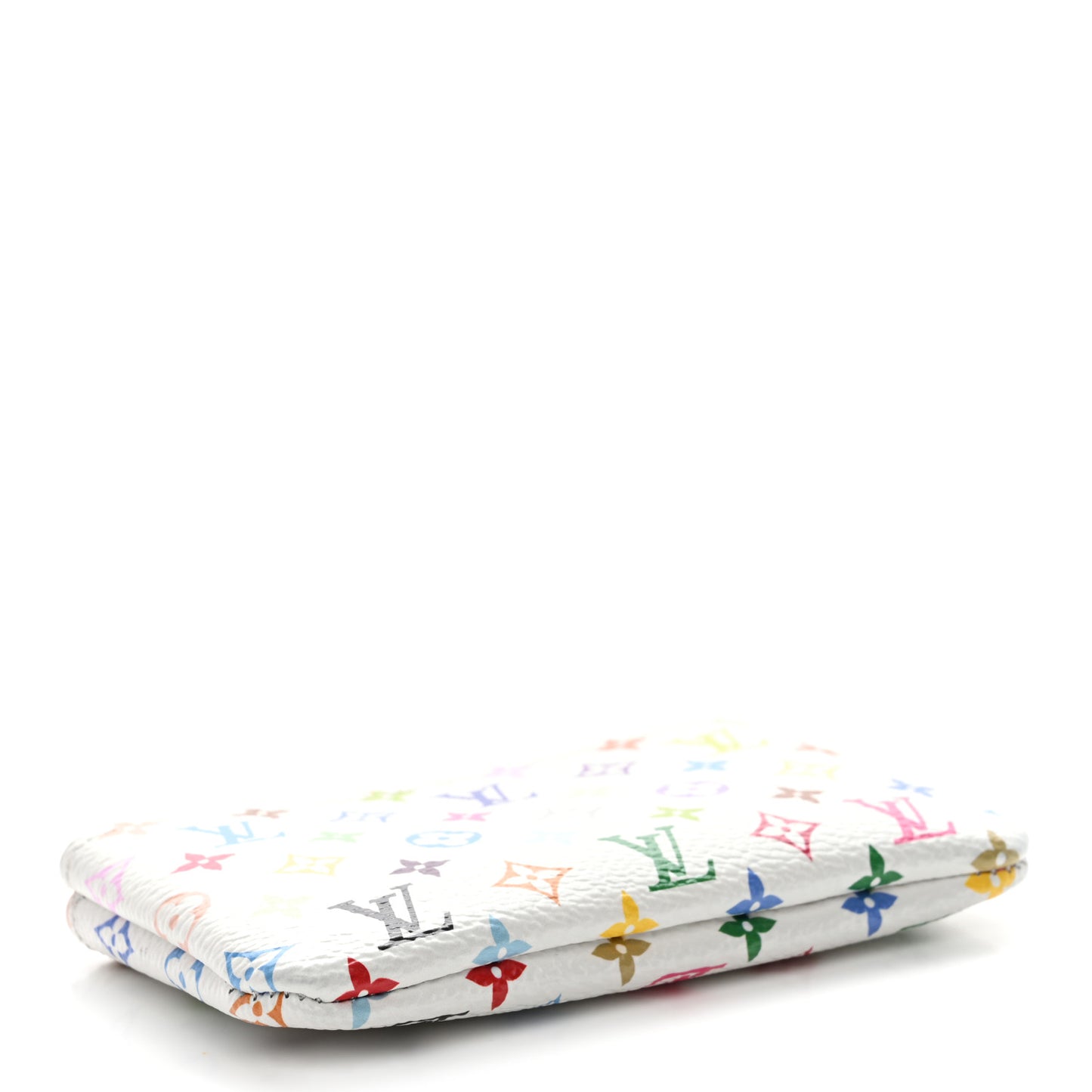 LV X TM Monogram Multicolor Key Pouch White