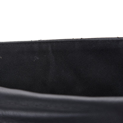 Chanel Grained Calfskin Single Flap Black 17 of 18