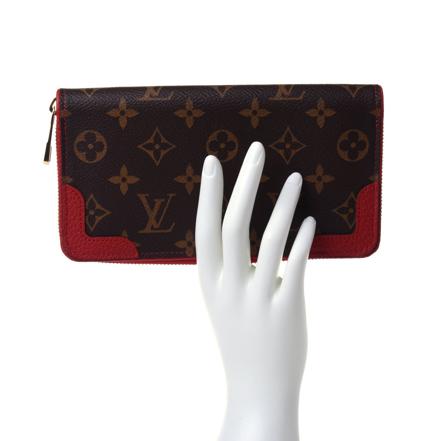 Louis Vuitton Monogram Retiro Zippy Wallet Cherry 2 of 11