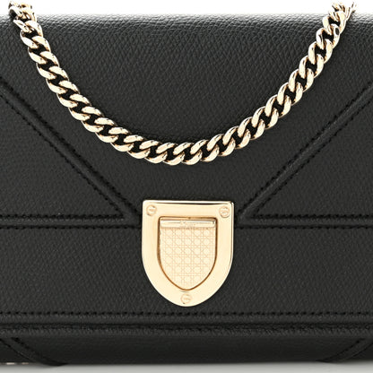 Christian Dior Grained Calfskin Diorama Croisiere Chain Wallet Black 8 of 10