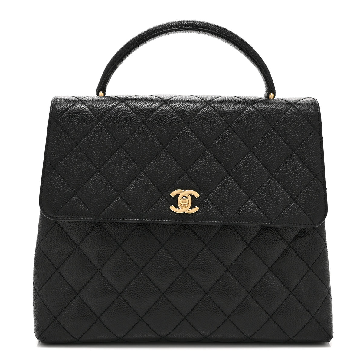 Chanel Caviar Quilted Jumbo Kelly Flap Black 1 of 10