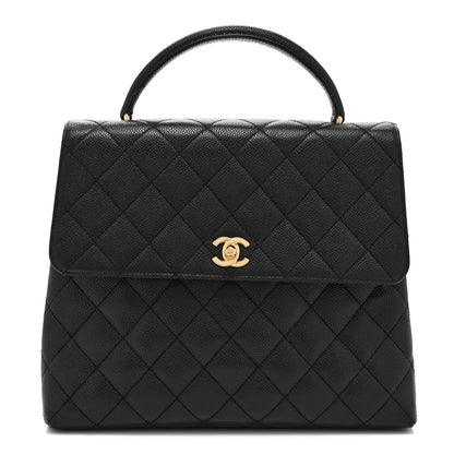 Chanel Caviar Quilted Jumbo Kelly Flap Black 1 of 10