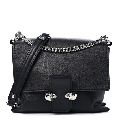 Alexander McQueen Grained Calfskin Twin Skull Crossbody Black 1 of 9