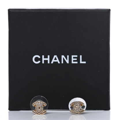 Chanel Crystal Mini CC Earrings Gold 5 of 5
