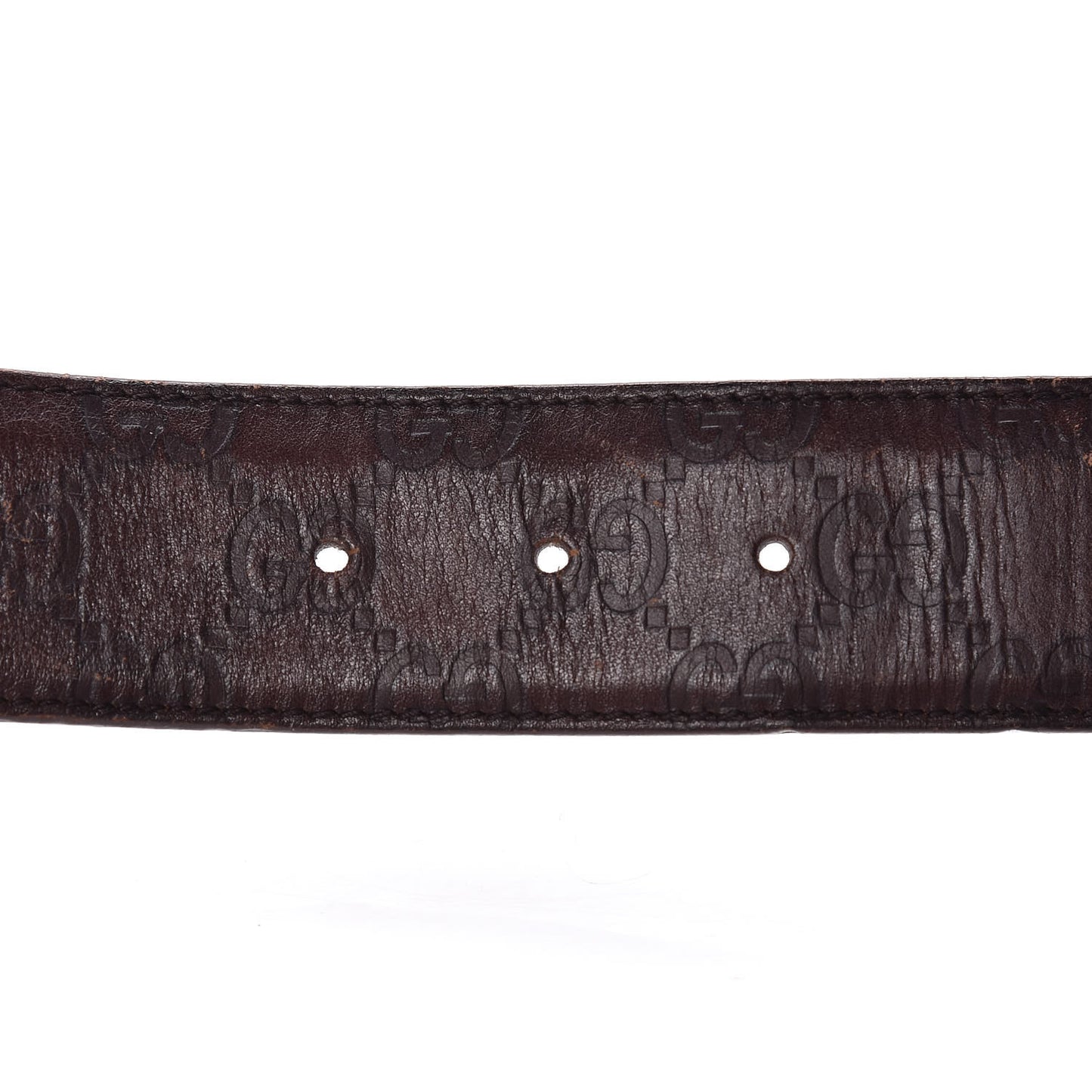 Guccissima Interlocking G Belt 85 34 Dark Brown