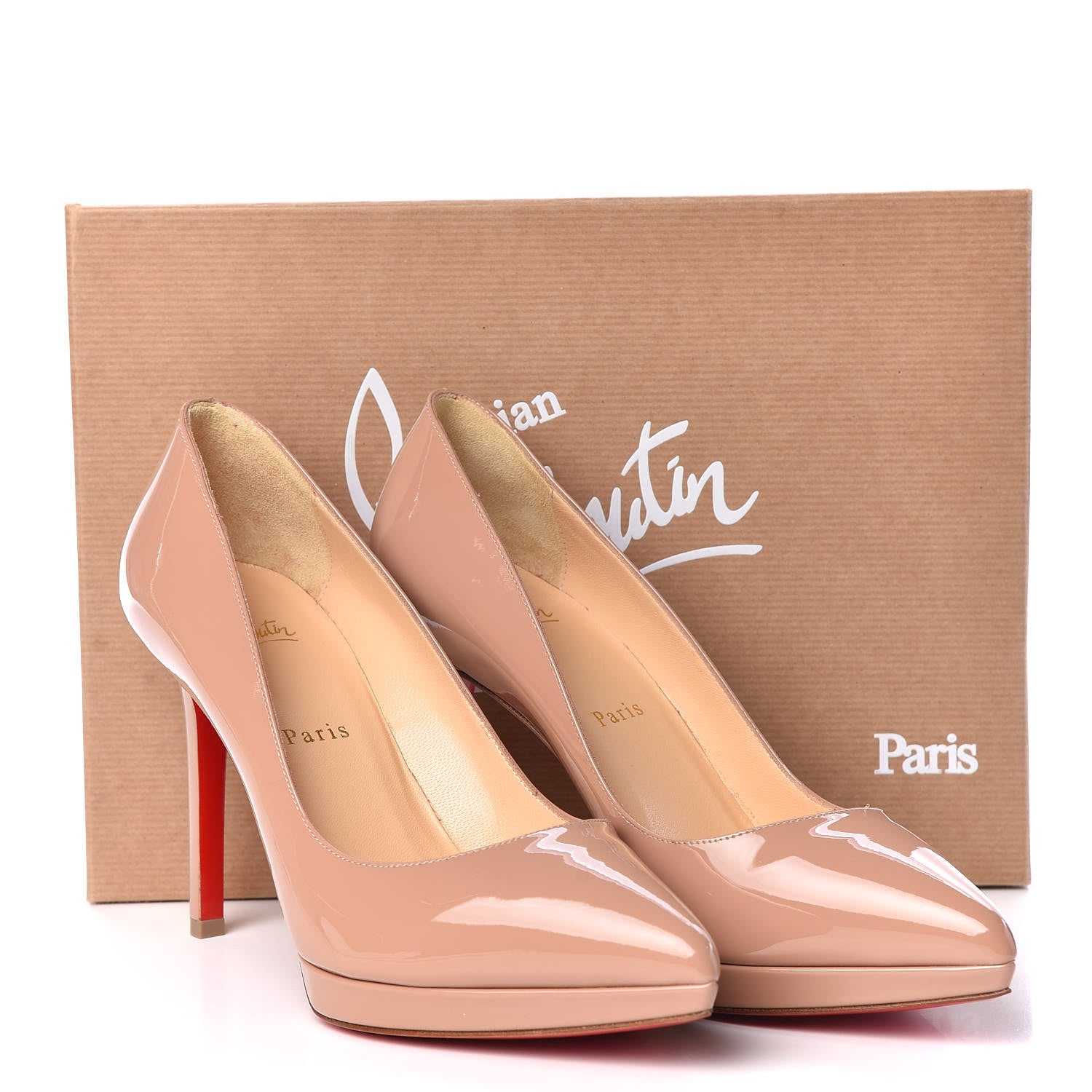 Christian Louboutin Patent Pigalle Plato 100 Pumps 39 Nude 8 of 8