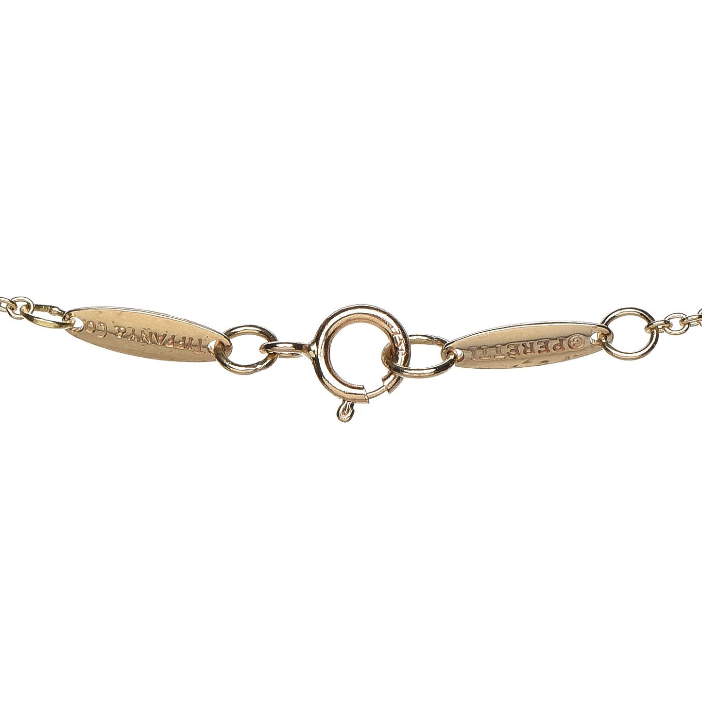 18K Yellow Gold 9mm Elsa Peretti Bean Pendant Necklace
