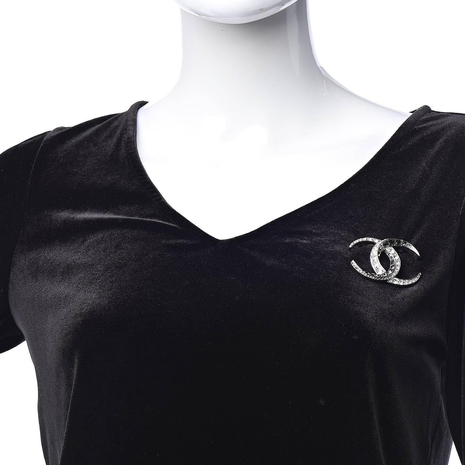 Chanel Baguette Crystal Dubai CC Brooch Silver 2 of 5