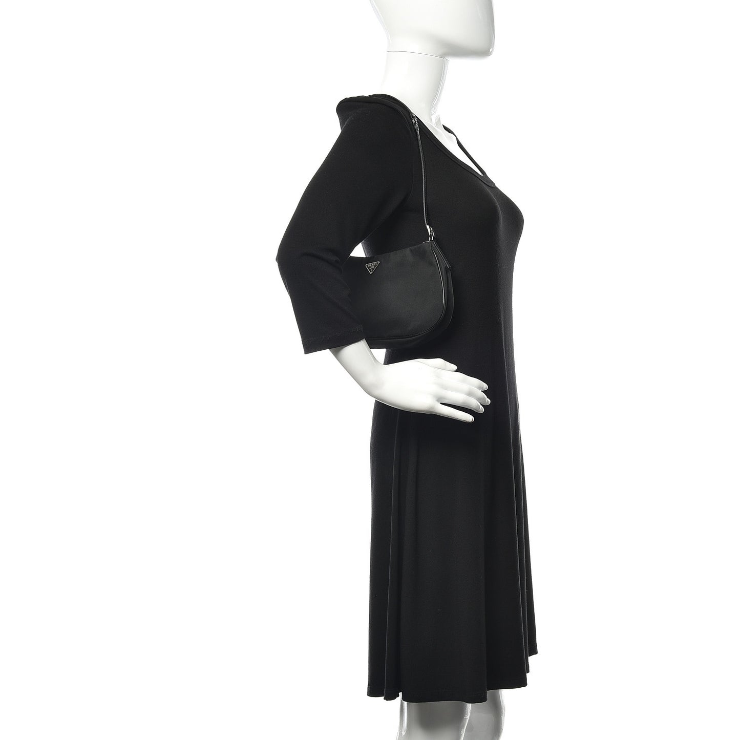 Tessuto Nylon Pochette Bag Black