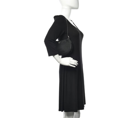 Prada Tessuto Nylon Pochette Bag Black 2 of 10