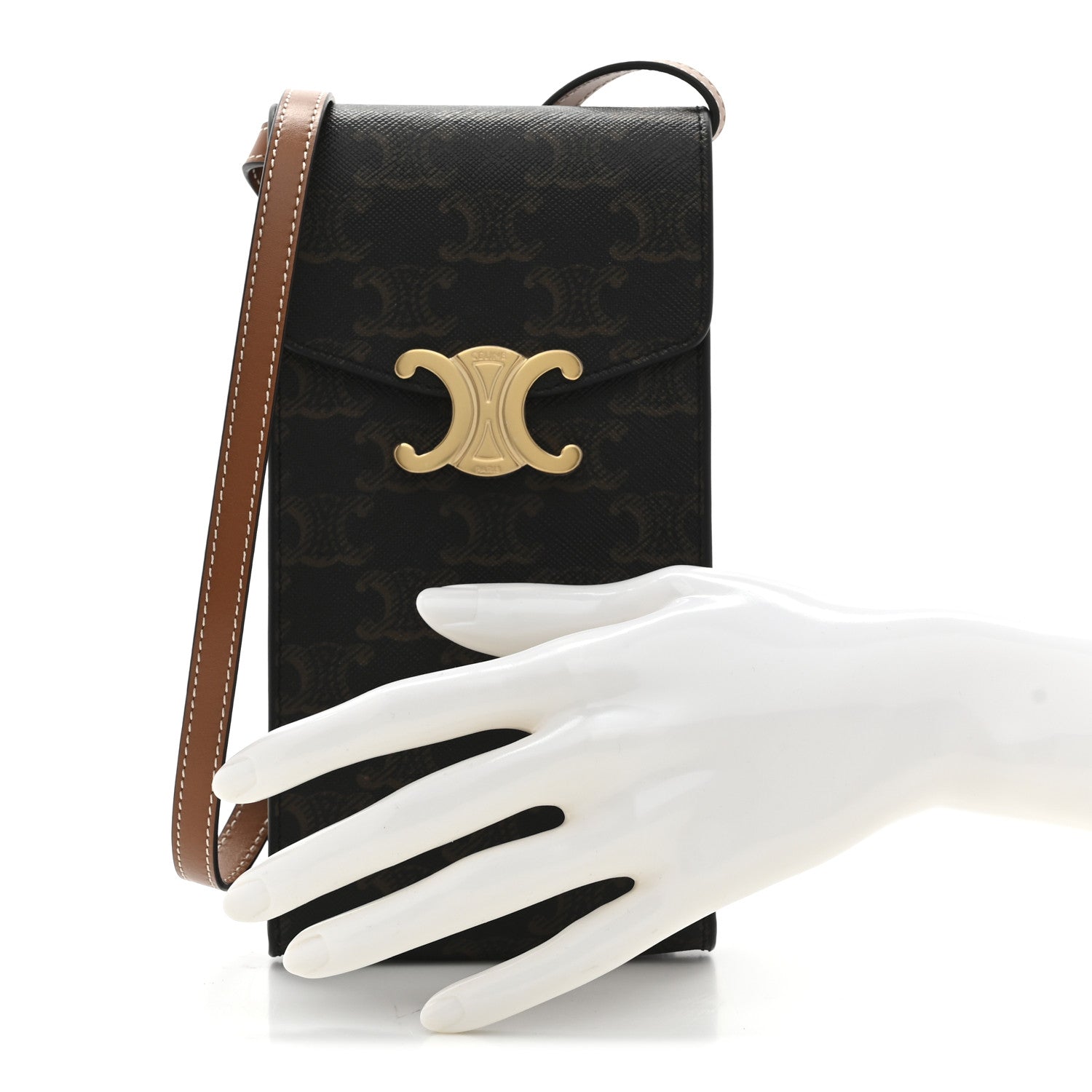 Celine Triomphe Canvas Phone Pouch 1768147 – FASHIONPHILE