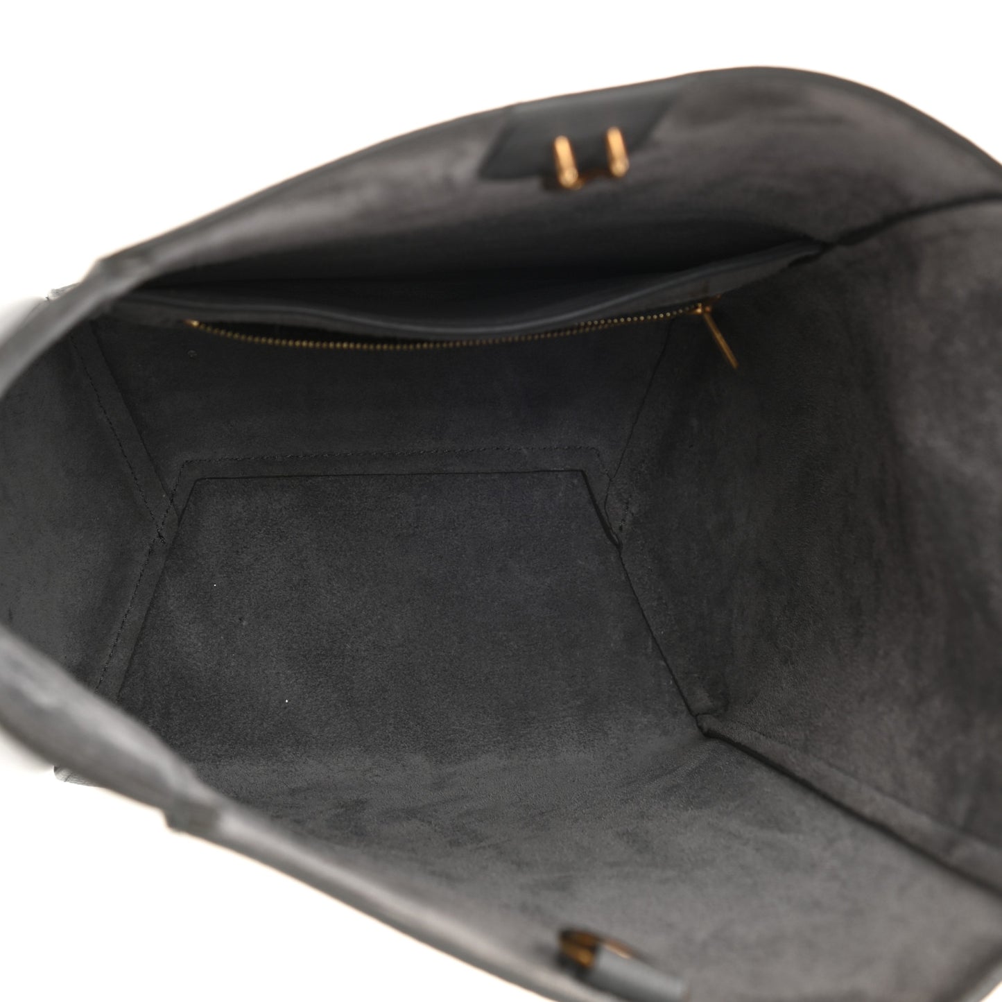 Soft Grained Calfskin Small Sangle Bucket Bag Grey