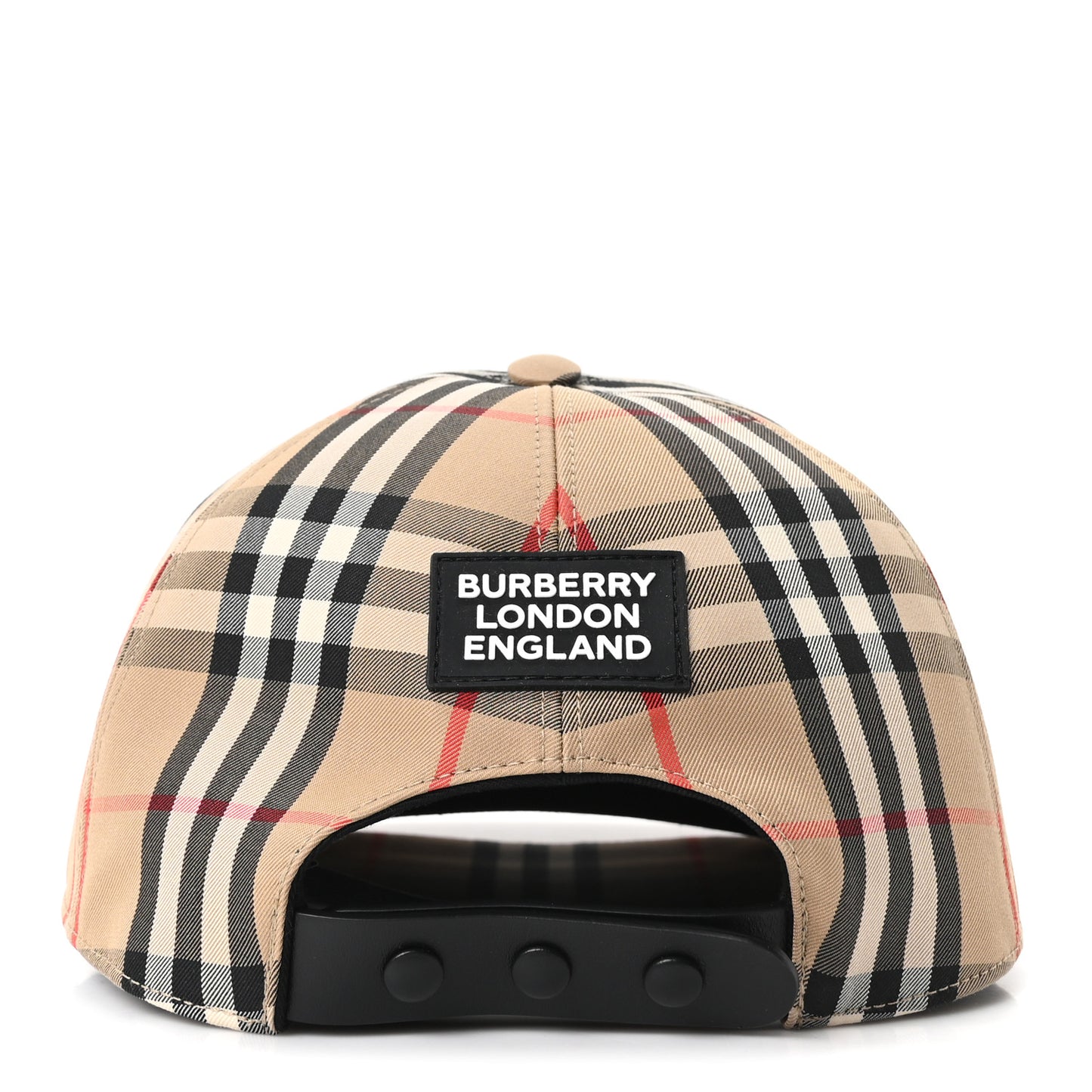 Cotton Vintage Check Monogram Baseball Hat Archive Beige