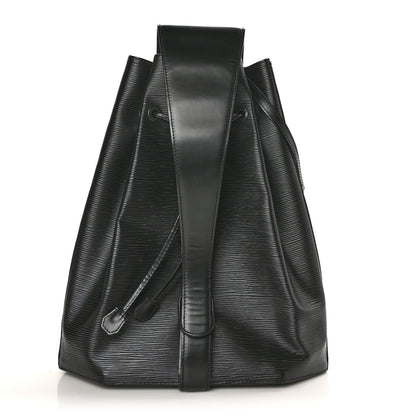 Louis Vuitton Epi Sac a Dos Drawstring Bag Black 3 of 17