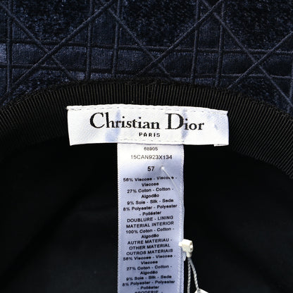 Christian Dior Velvet Cannage Bob Bucket Hat Bleu Red 8 of 8