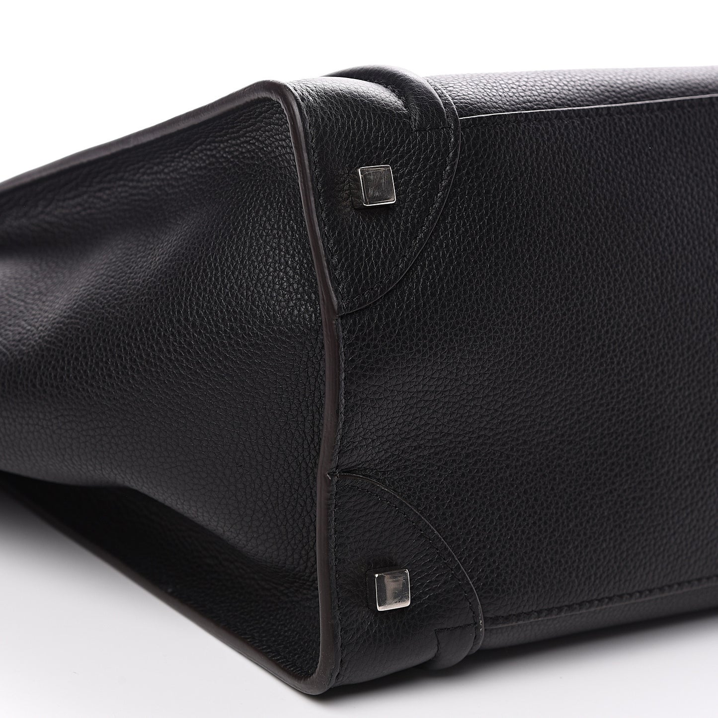 Drummed Calfskin Mini Luggage Black