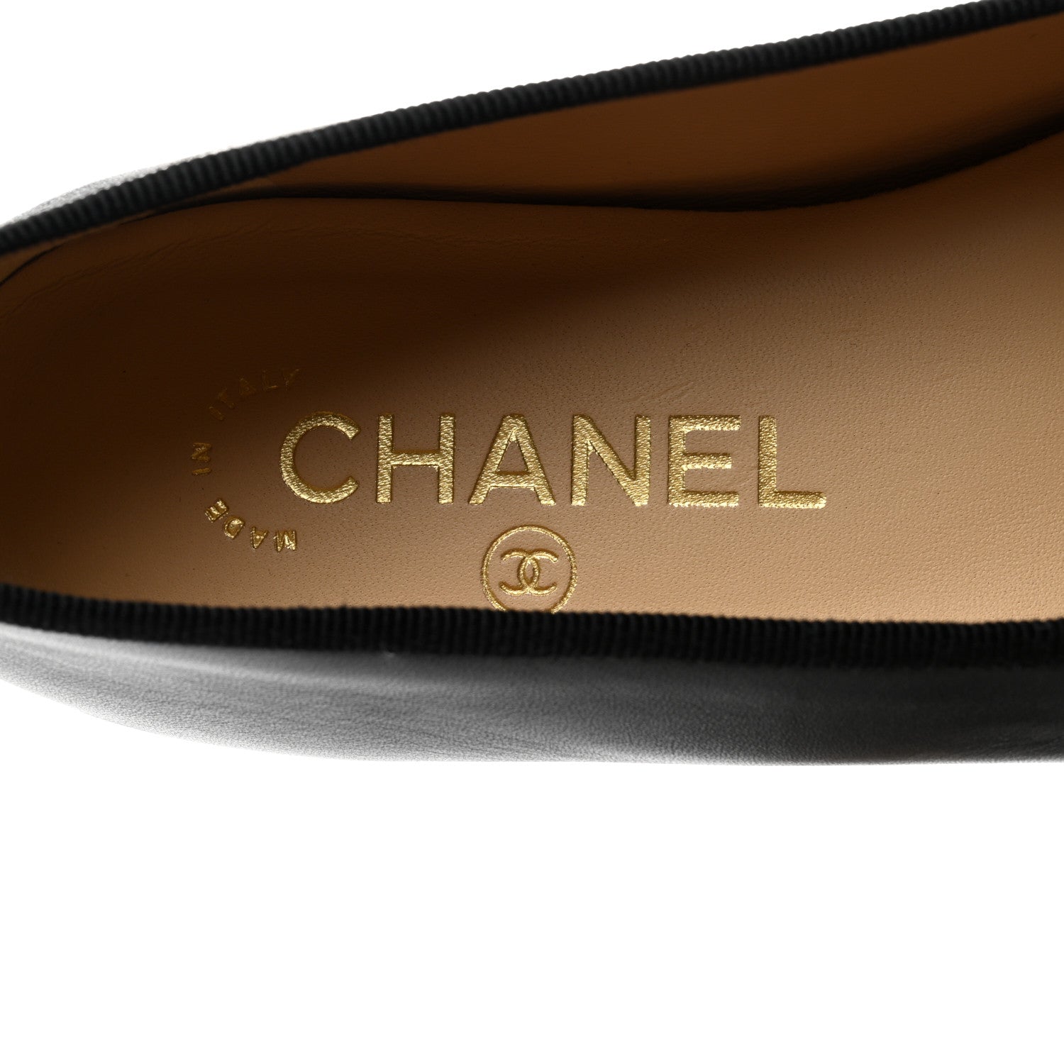 Chanel Lambskin Patent CC Cap Toe Ballerina Flats 36 Black 6 of 8