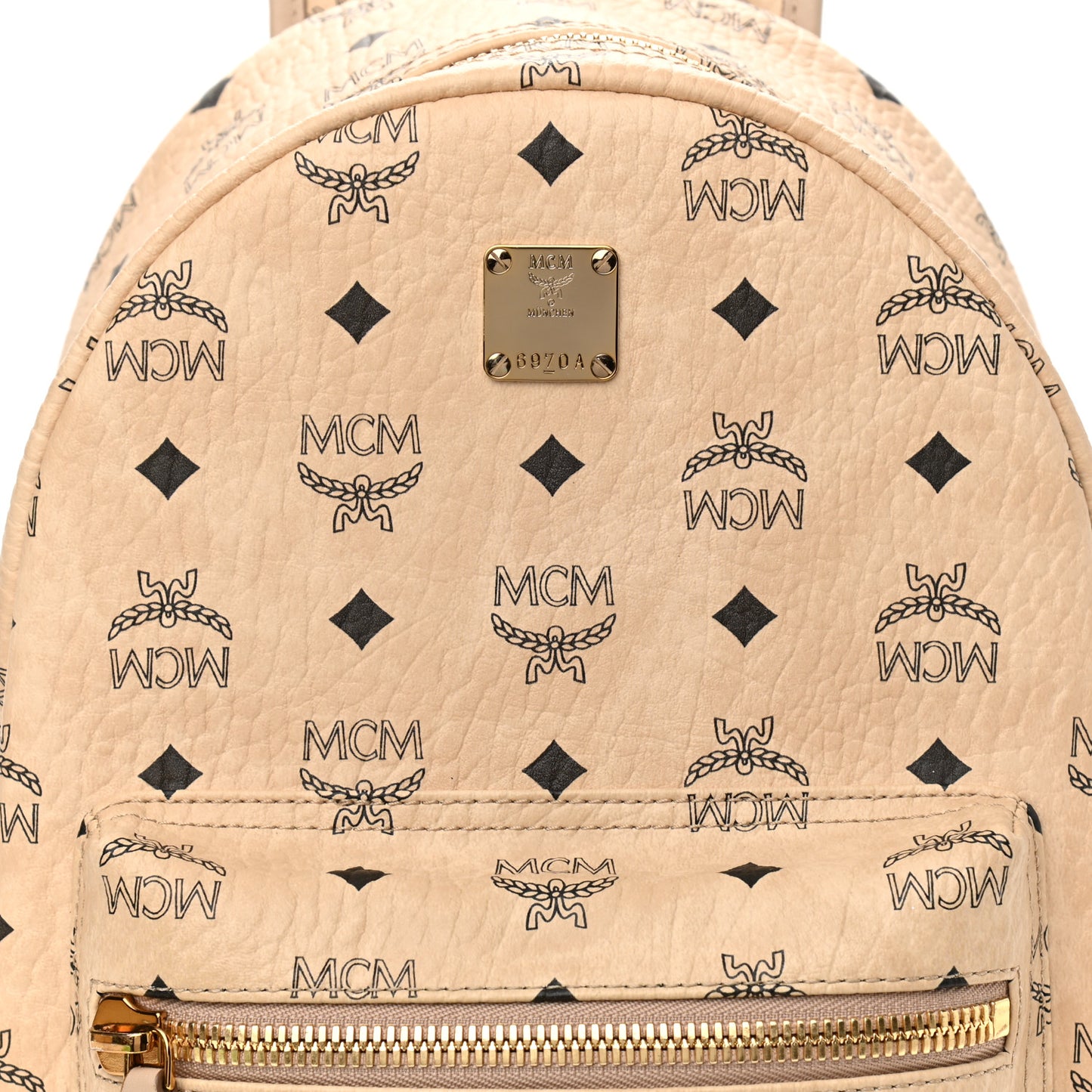 Visetos Small Side Stud Stark Backpack Beige