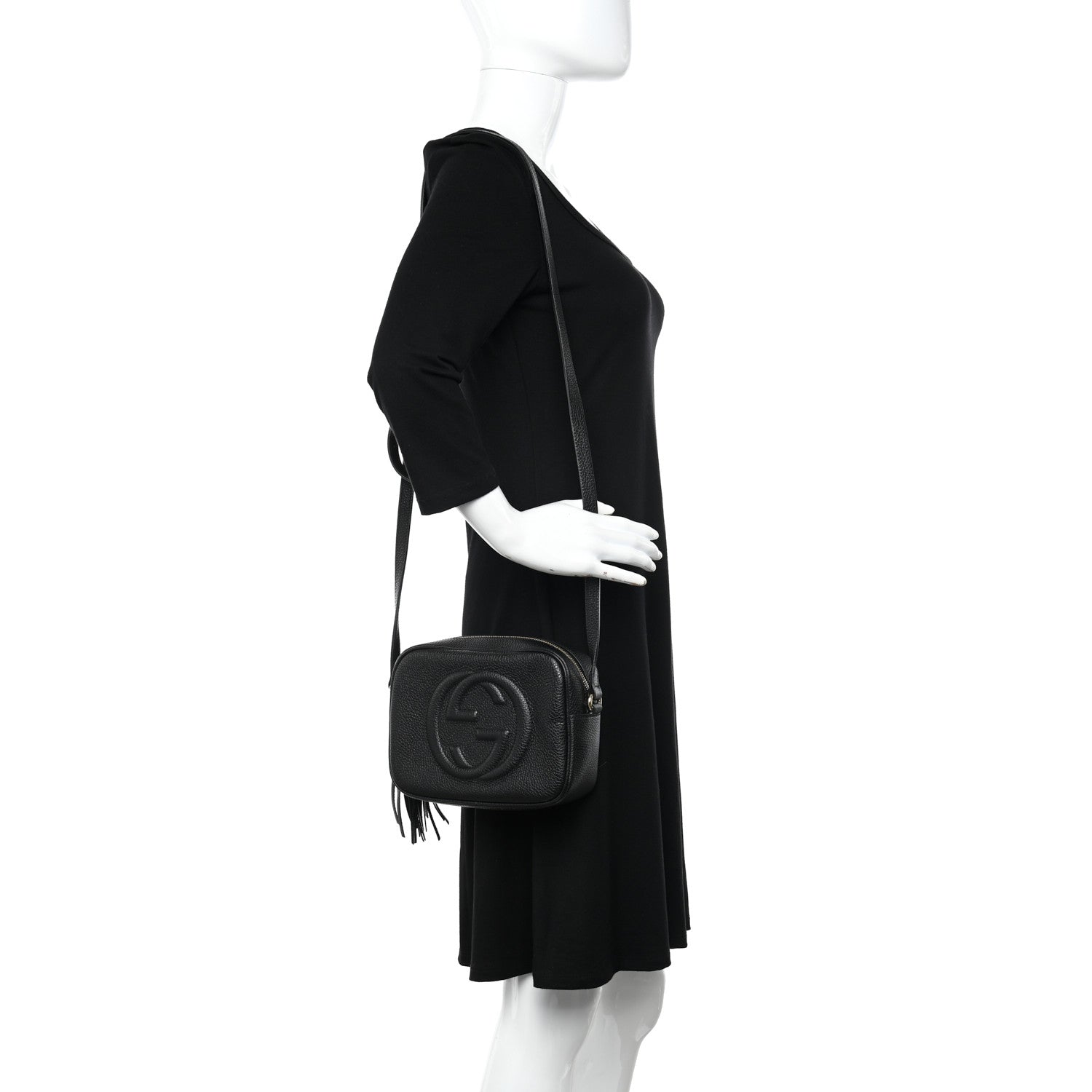 Gucci Pebbled Calfskin Small Soho Disco Bag Black 2 of 14