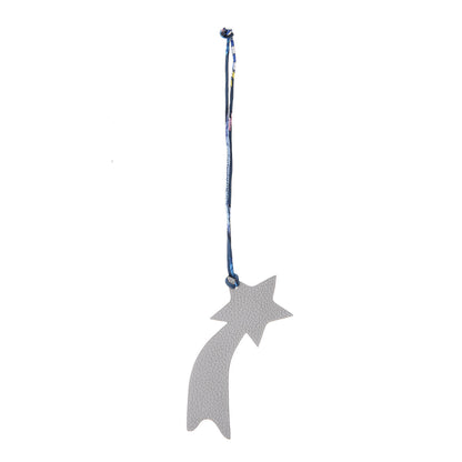 Hermes Togo Epsom Petit H Shooting Star Bag Charm Gris Mouette Bleu Zanzibar 1 of 4