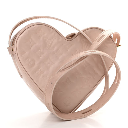 Louis Vuitton Lambskin Embossed Monogram Fall In Love Sac Coeur Light Pink 3 of 10