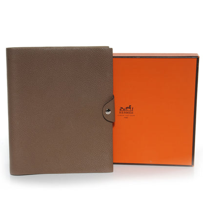 Hermes Togo Ulysse MM Notebook Cover Etoupe 5 of 8
