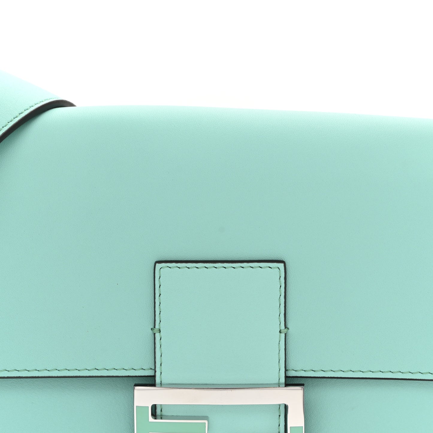 X TIFFANY Nappa Silver Baguette Blue Tiffany Silver