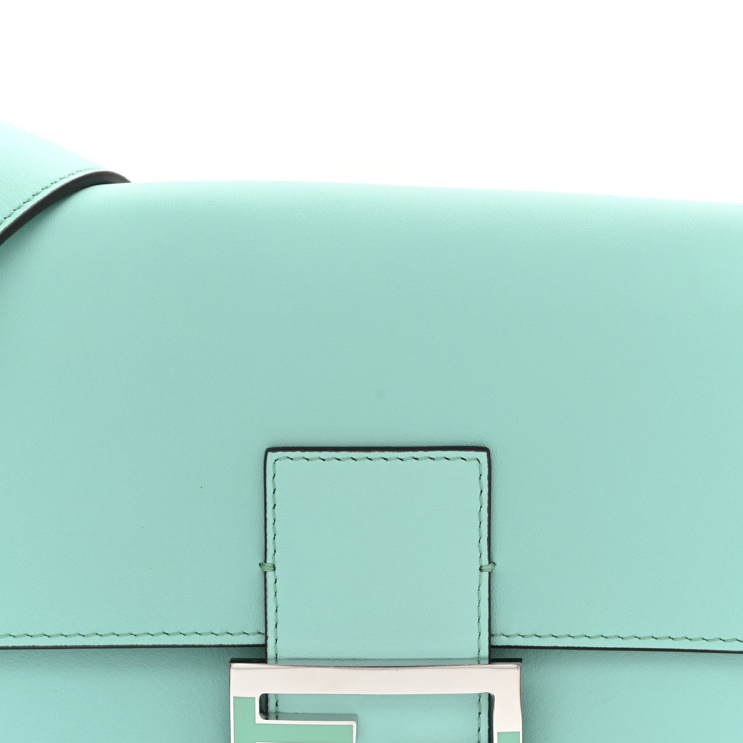 Fendi X TIFFANY Nappa Silver Baguette Blue Tiffany Silver 8 of 11