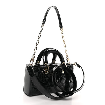 Christian Dior Patent Cannage Small Lady D-Joy Black 2 of 9