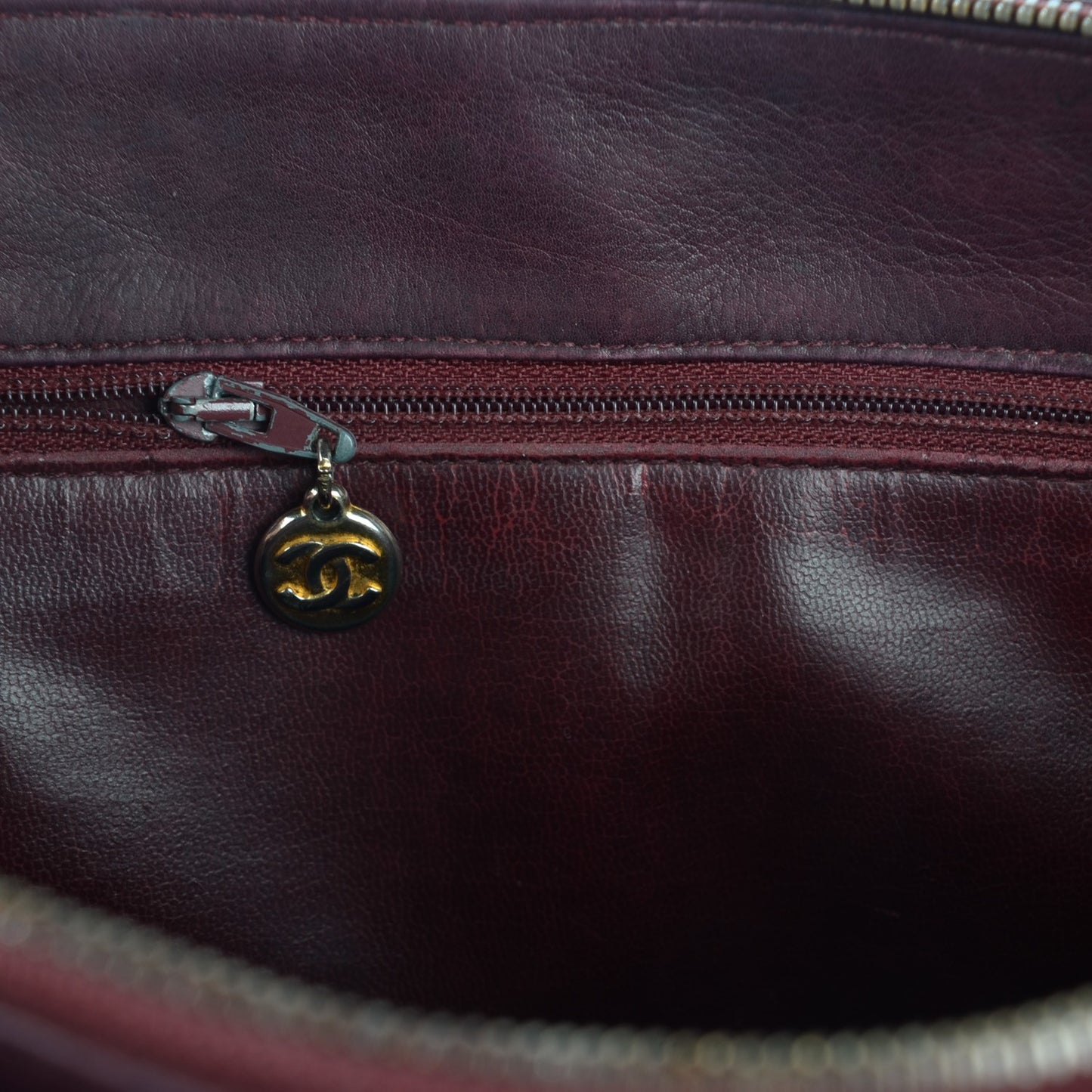 Lambskin Quilted Shoulder Bag Bordeaux