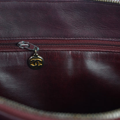 Chanel Lambskin Quilted Shoulder Bag Bordeaux 12 of 14