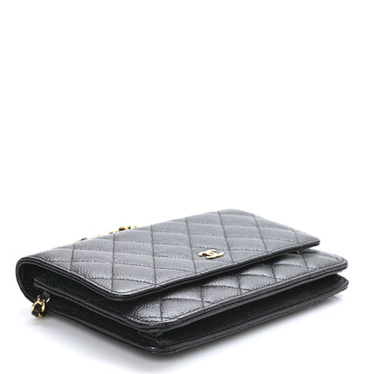 Chanel Caviar Quilted Wallet On Chain WOC Black 4 of 11